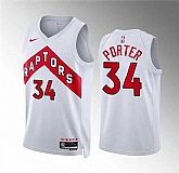 Men's Toronto Raptors #34 Jontay Porter White Association Edition Stitched Basketball Jersey Dzhi,baseball caps,new era cap wholesale,wholesale hats